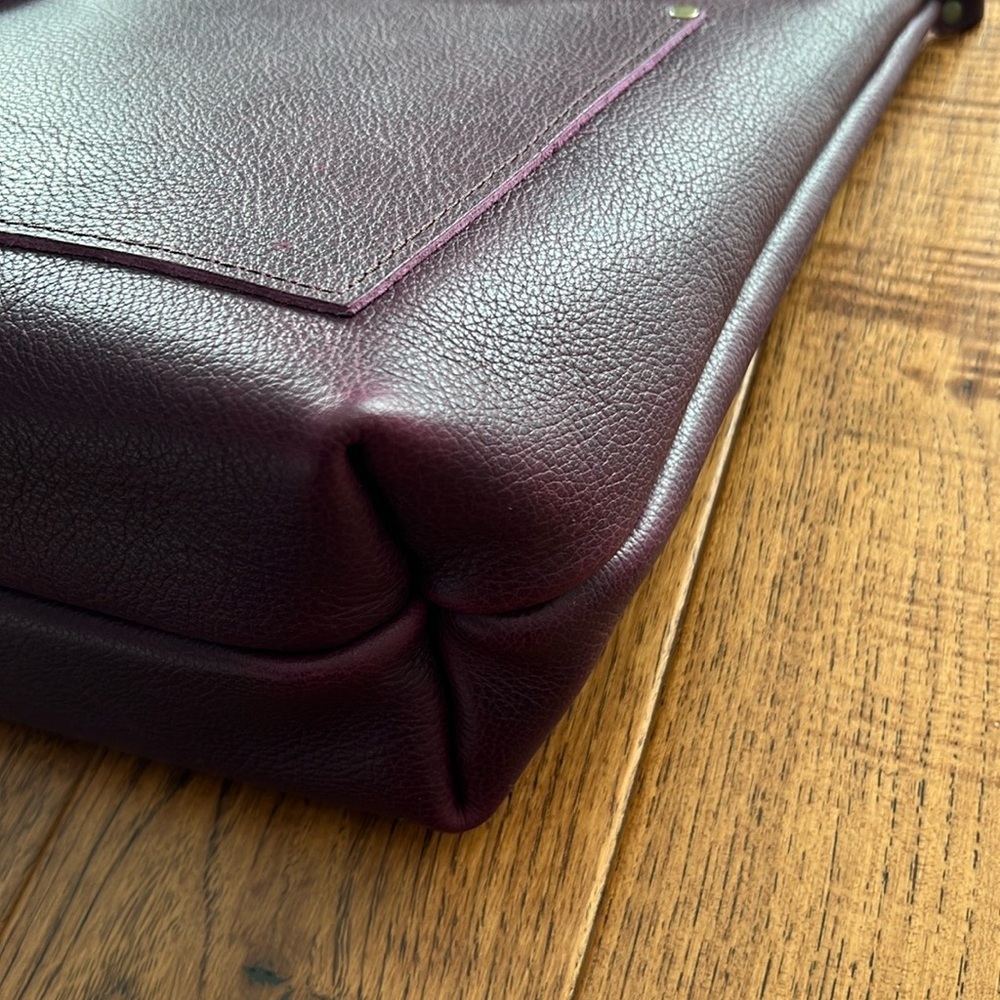 Portland Leather Purple Leather Tote Bag - Picture 6 of 11